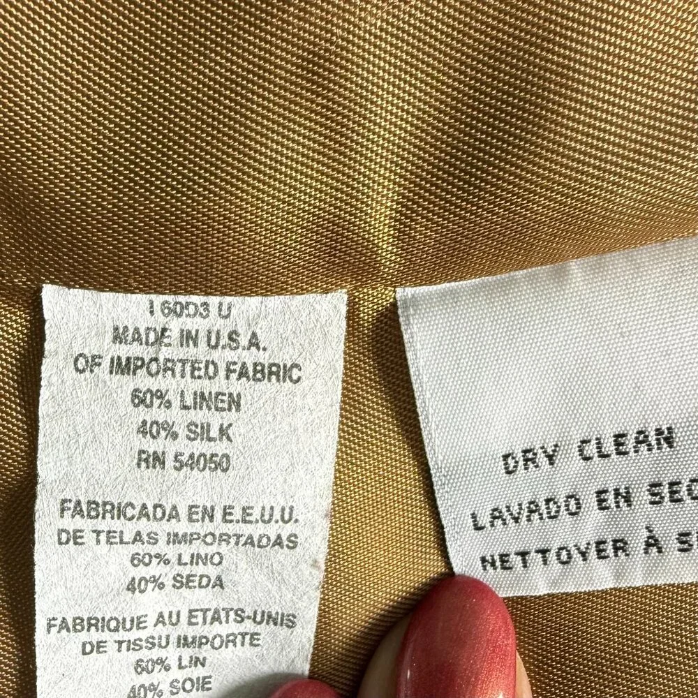 Jones New York | Vintage Lightweight Tweed Silk Linen Blazer Sz 4 - Picture 6 of 6